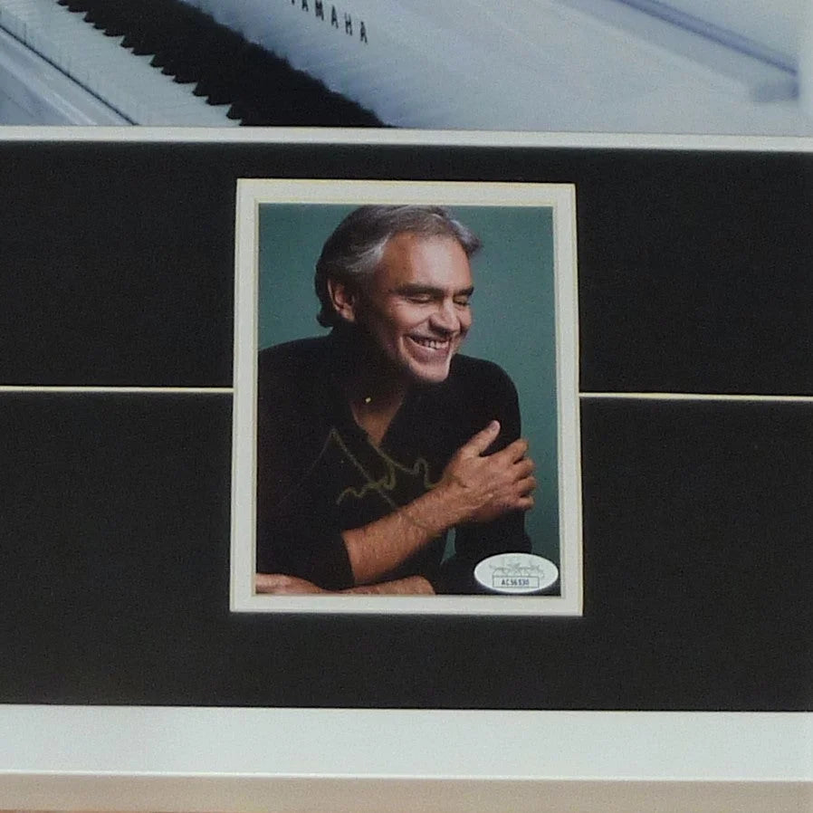 Andrea Bocelli autographed 11x14 photo deluxe framed with JSA