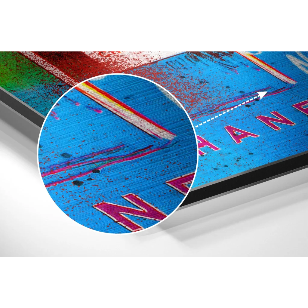 Vibrant Brushed Aluminium Dibond Pop Art Wall Statement | Modern Wall Art Decor | vintageantiquesgifts.com