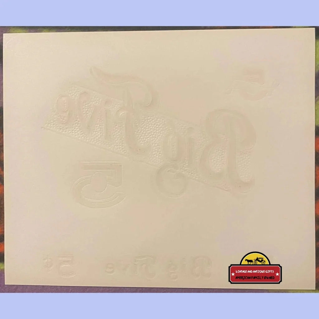 Wooden cutting board with logo, perfect for antique vintage Big Five cigar label fans