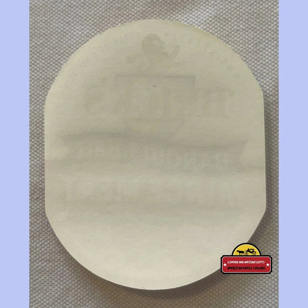 Oval off-white ceramic plate with rounded edges for Rare Antique Vintage Brick’s Banquet Hall Mince Meat Label