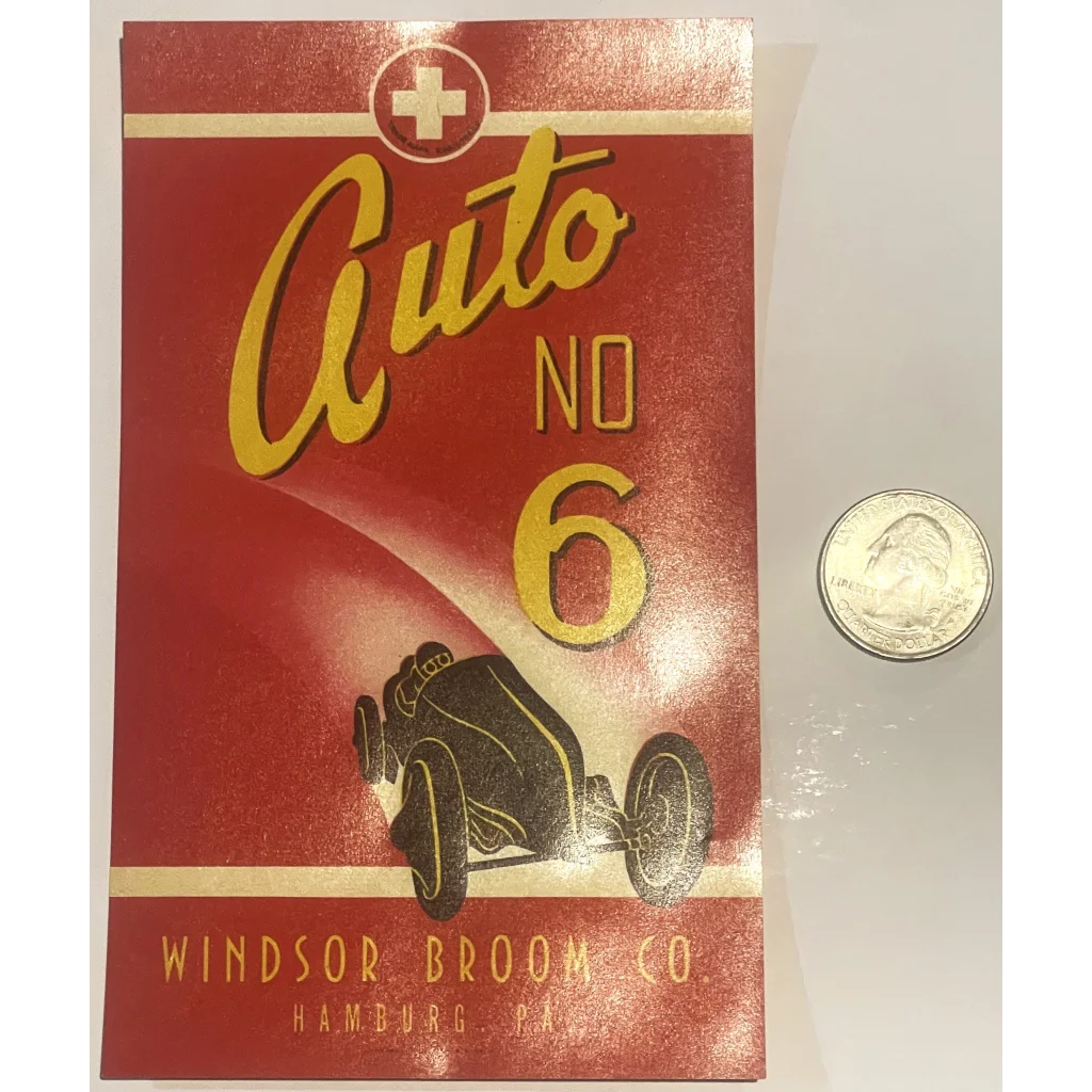 Vintage red Auto Number 6 booklet featuring a cool race car illustration