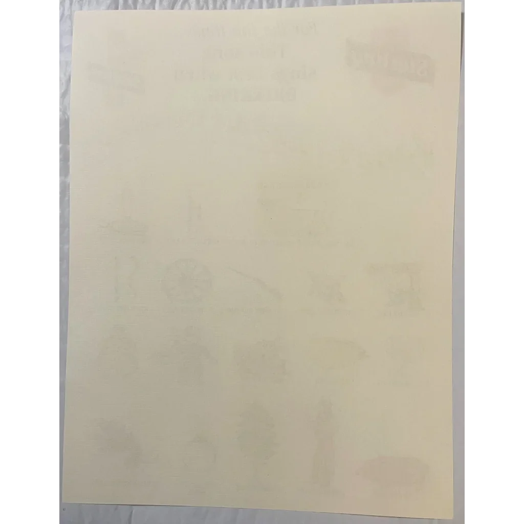 Blank off-white paper for Vintage 1940s Sterling Beer Song Sheet perfect for nostalgia