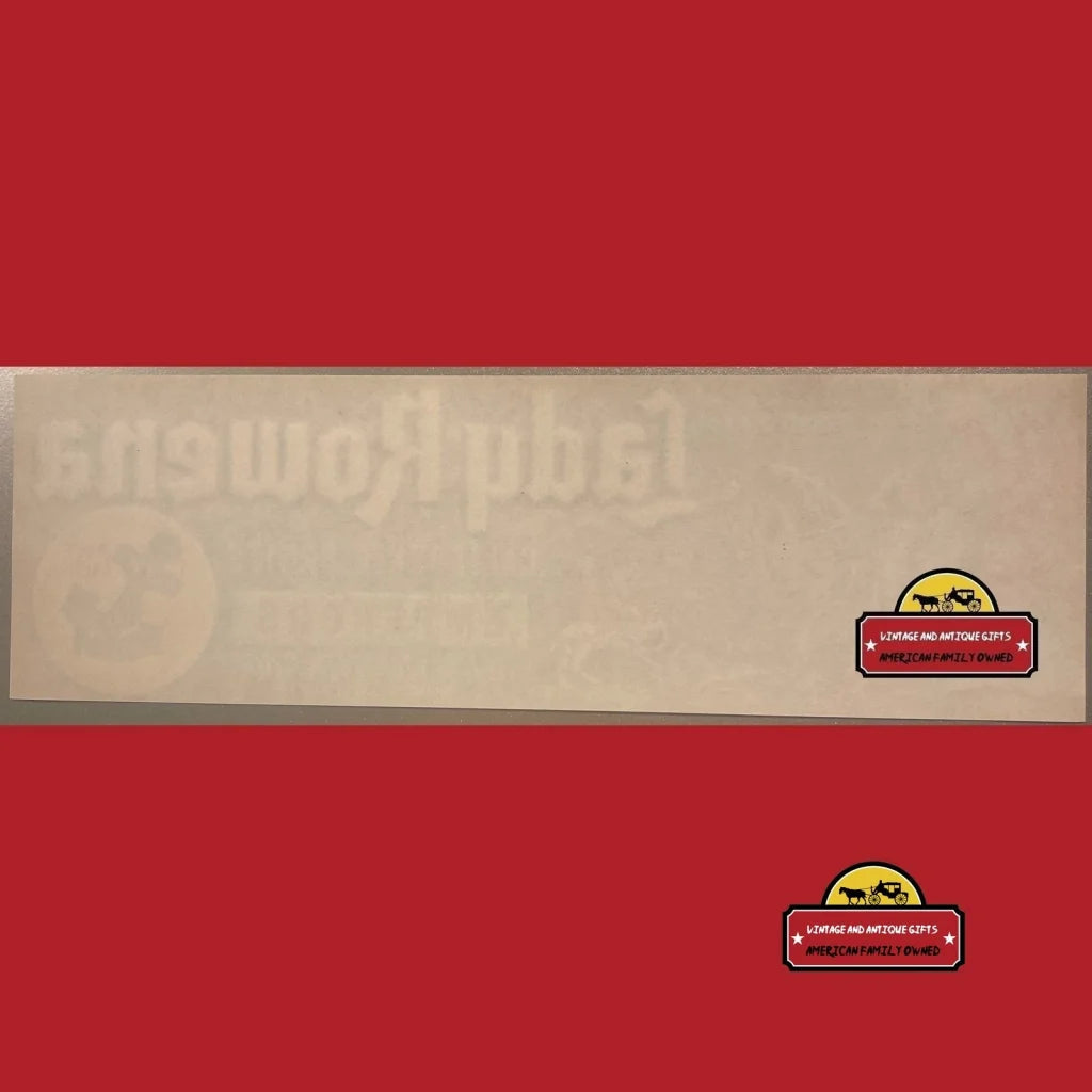 Wooden crate labeled Lady Rowena with vintage stickers, perfect for collectors