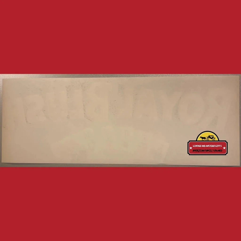 Beige envelope with a logo sticker showcasing Rare 1950s Royal Blush crate label