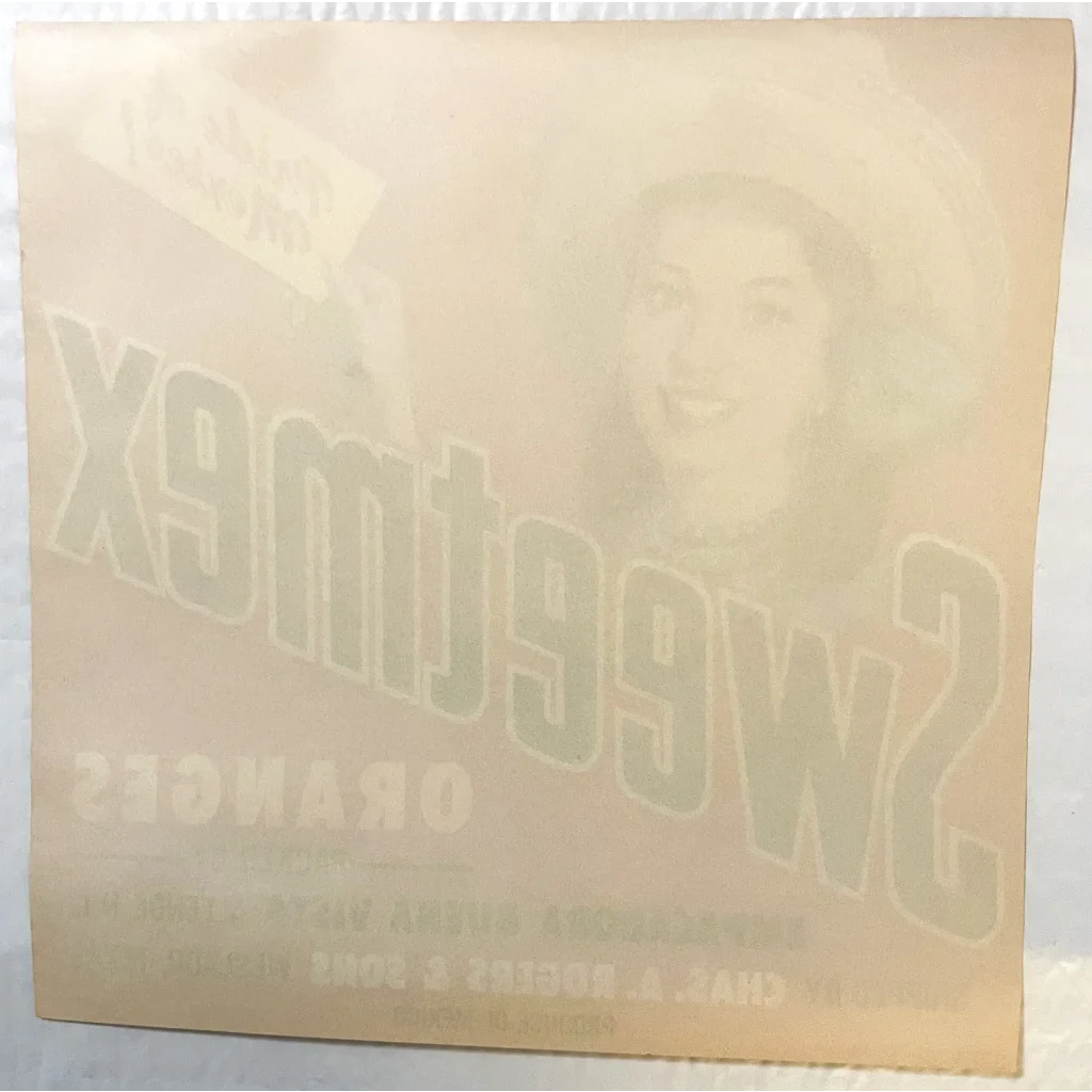 Vinyl record album cover of a Rare Sweetmex Crate Label from 1950s Texas