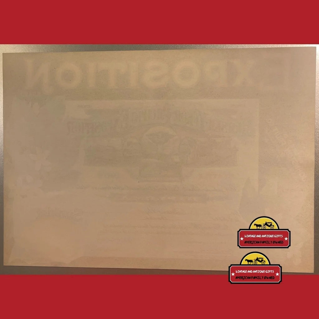 Blank beige surface with red and yellow stickers for Santa Barbara antique vintage crate label