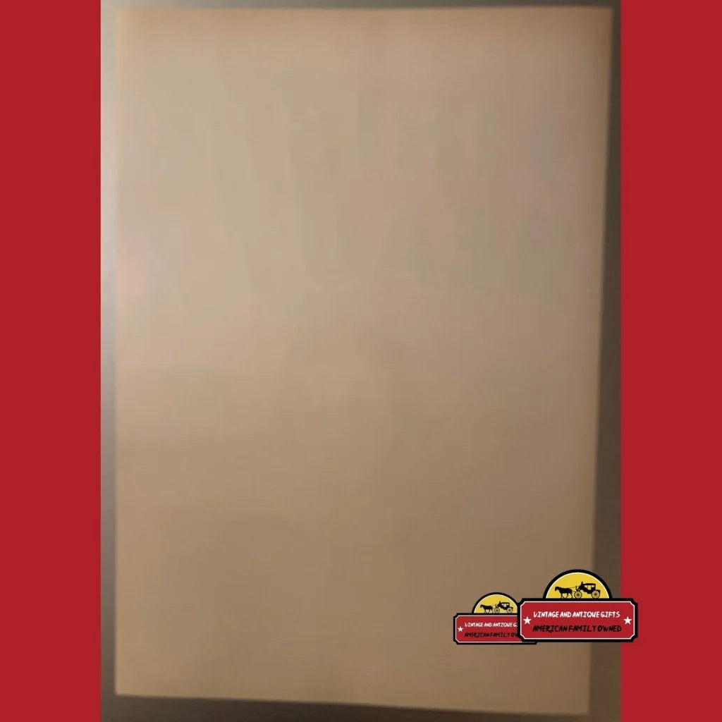 Brown paper with cartoon stickers, showcasing a Rare Antique Vintage Irish Crate Label