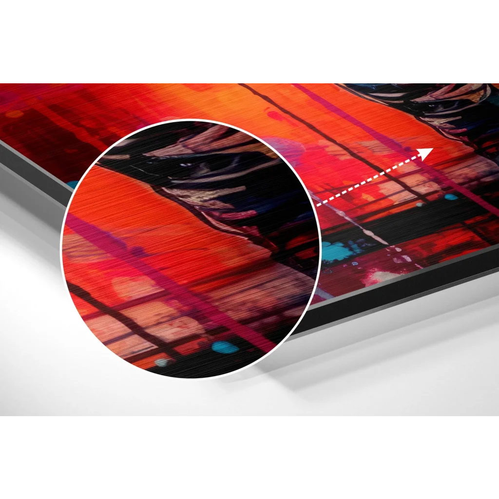 Vibrant Abstract Art on Brushed Aluminium Dibond | Modern Wall Art Decor | vintageantiquesgifts.com