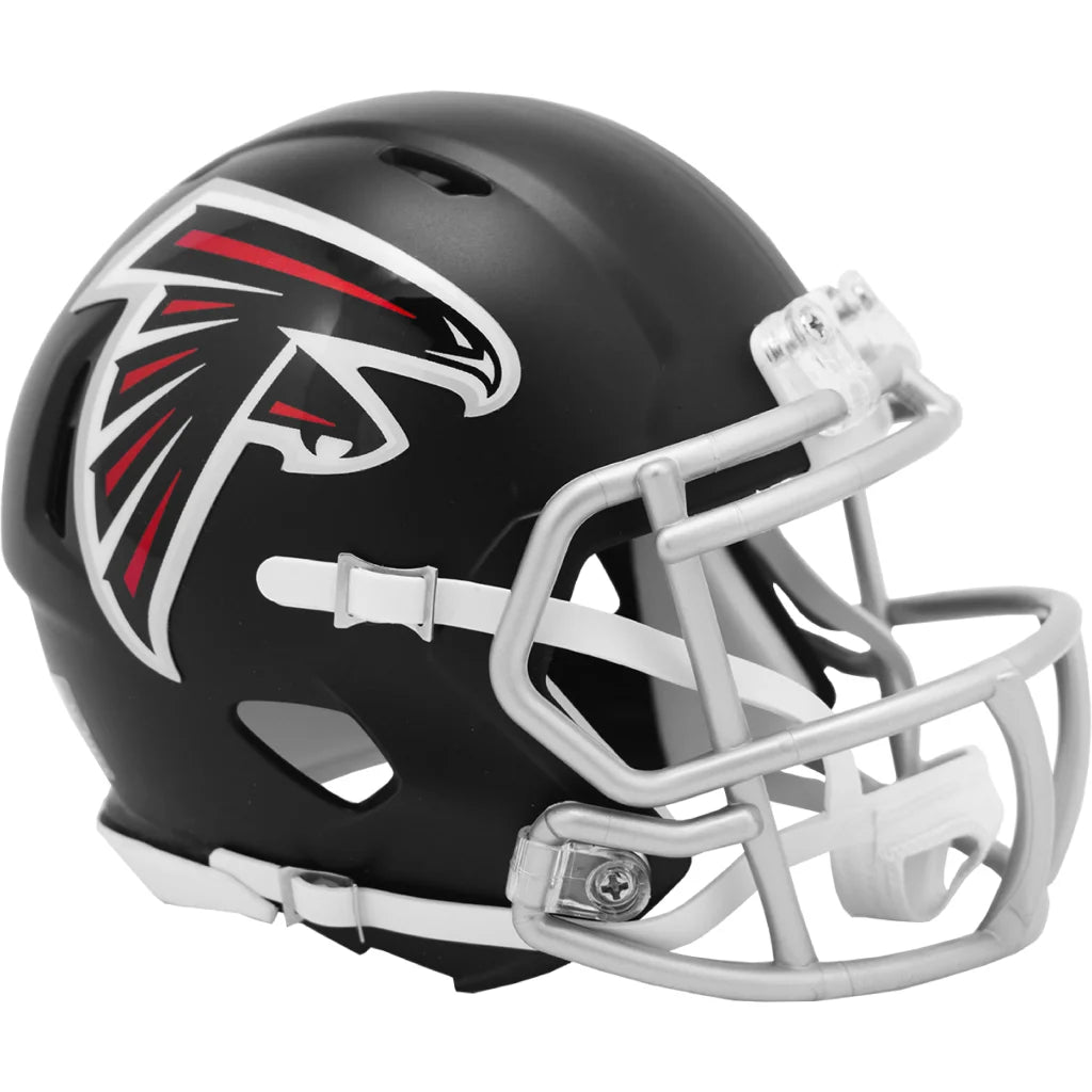 Atlanta Falcons Riddell Speed Mini helmet in black silver with red accents