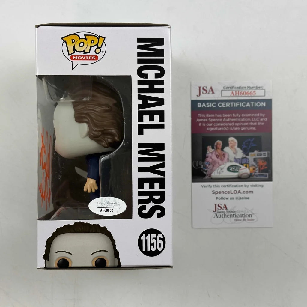 Authentic JSA certified white and black Michael Myers Funko Pop 1156