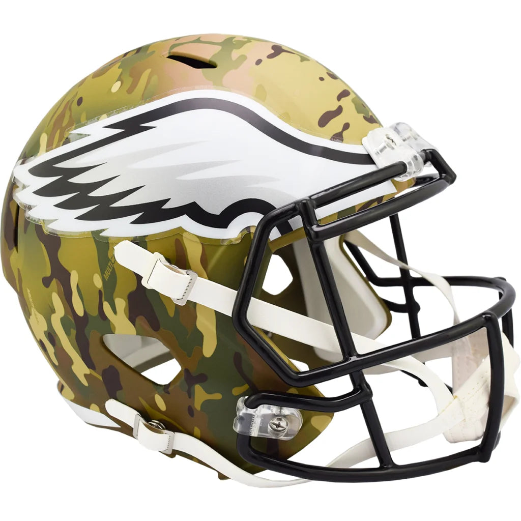 Authentic NFL Philadelphia Eagles camo helmet in Riddell full size