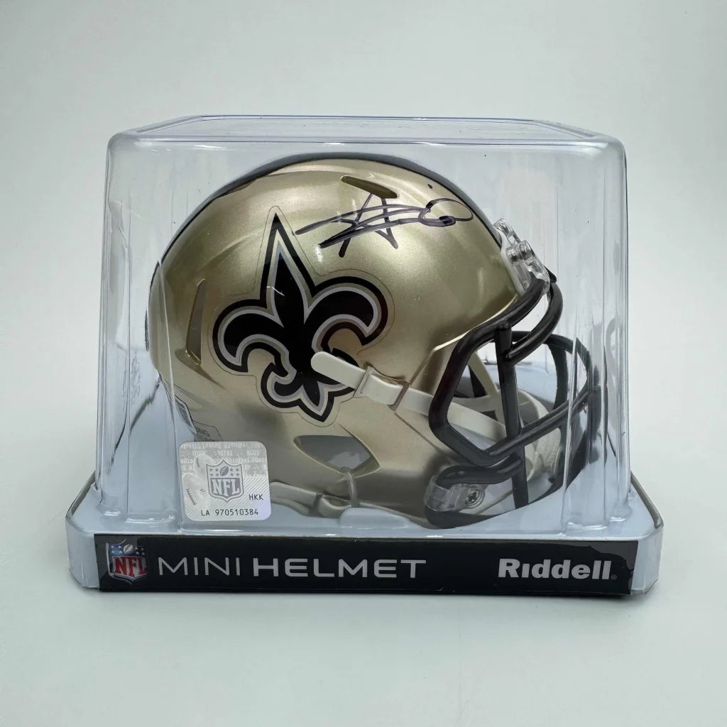Autographed Alvin Kamara New Orleans Saints Football Mini Helmet Beckett BAS COA | Authenticated Signed Sports Collectible | vintageantiquesgifts.com