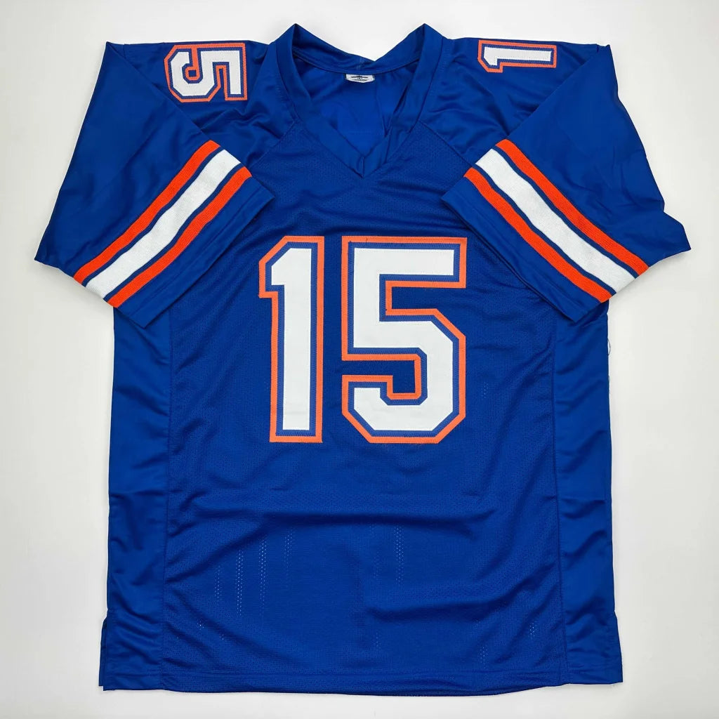 Autographed Anthony Richardson Florida Blue College Football Jersey JSA COA | Authenticated Signed Sports Jersey | vintageantiquesgifts.com
