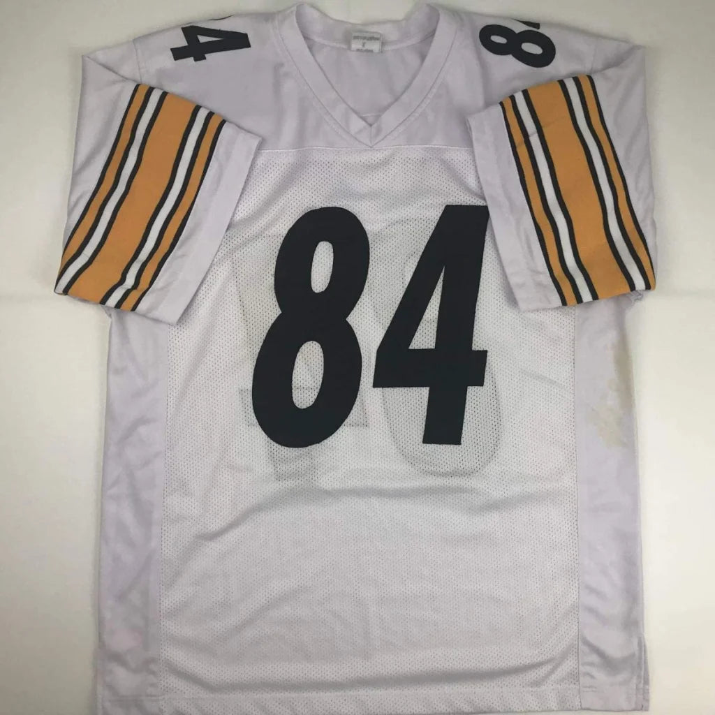 Autographed Antonio Brown Pittsburgh white custom jersey number 84