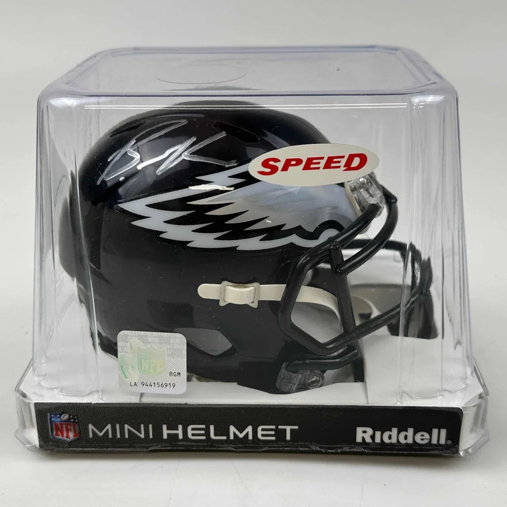Autographed Brandon Graham Philadelphia Eagles Eclipse Alternate Mini Football Helmet Beckett BAS COA | Authenticated Signed Sports Collectible | vintageantiquesgifts.com
