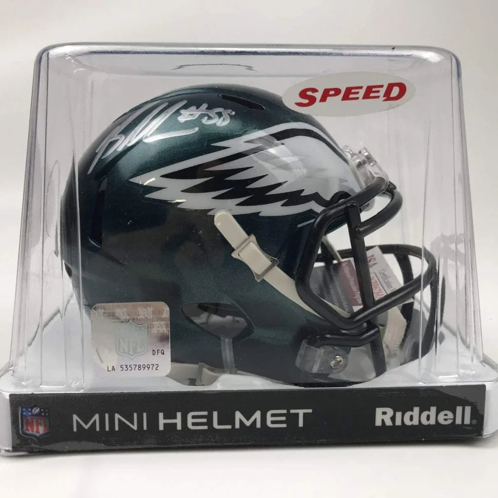 Autographed Philadelphia Eagles Riddell mini helmet with third party JSA authentication