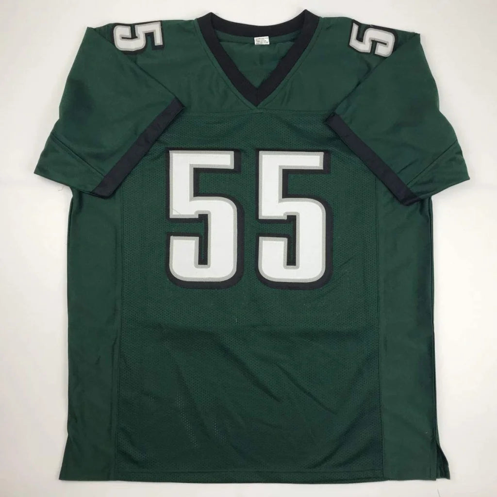 Autographed Brandon Graham Philadelphia Green Football Jersey Beckett BAS COA | Authenticated Signed Sports Jersey | vintageantiquesgifts.com