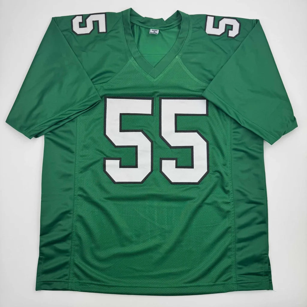 Autographed Brandon Graham Philadelphia Kelly green custom jersey #55
