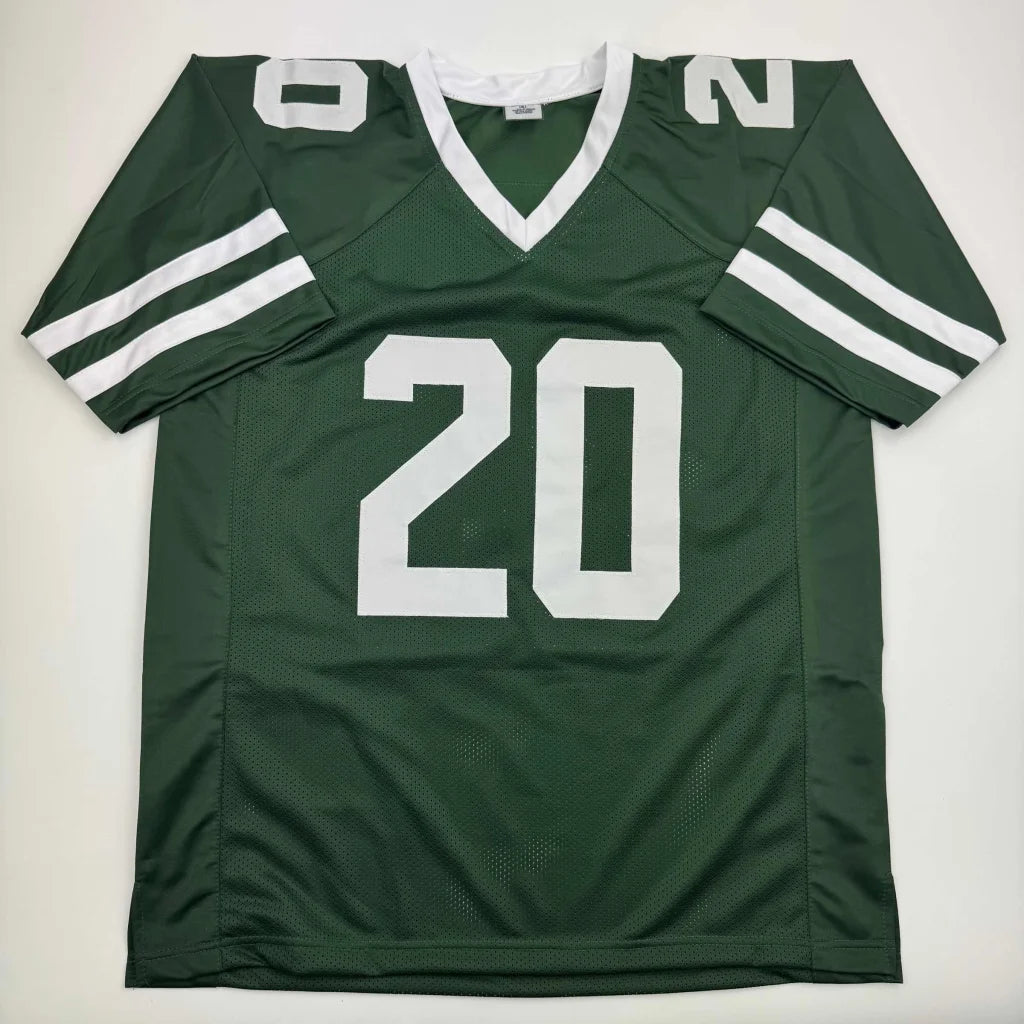Autographed Breece Hall New York Green Football Jersey JSA COA | Authenticated Signed Sports Jersey | vintageantiquesgifts.com