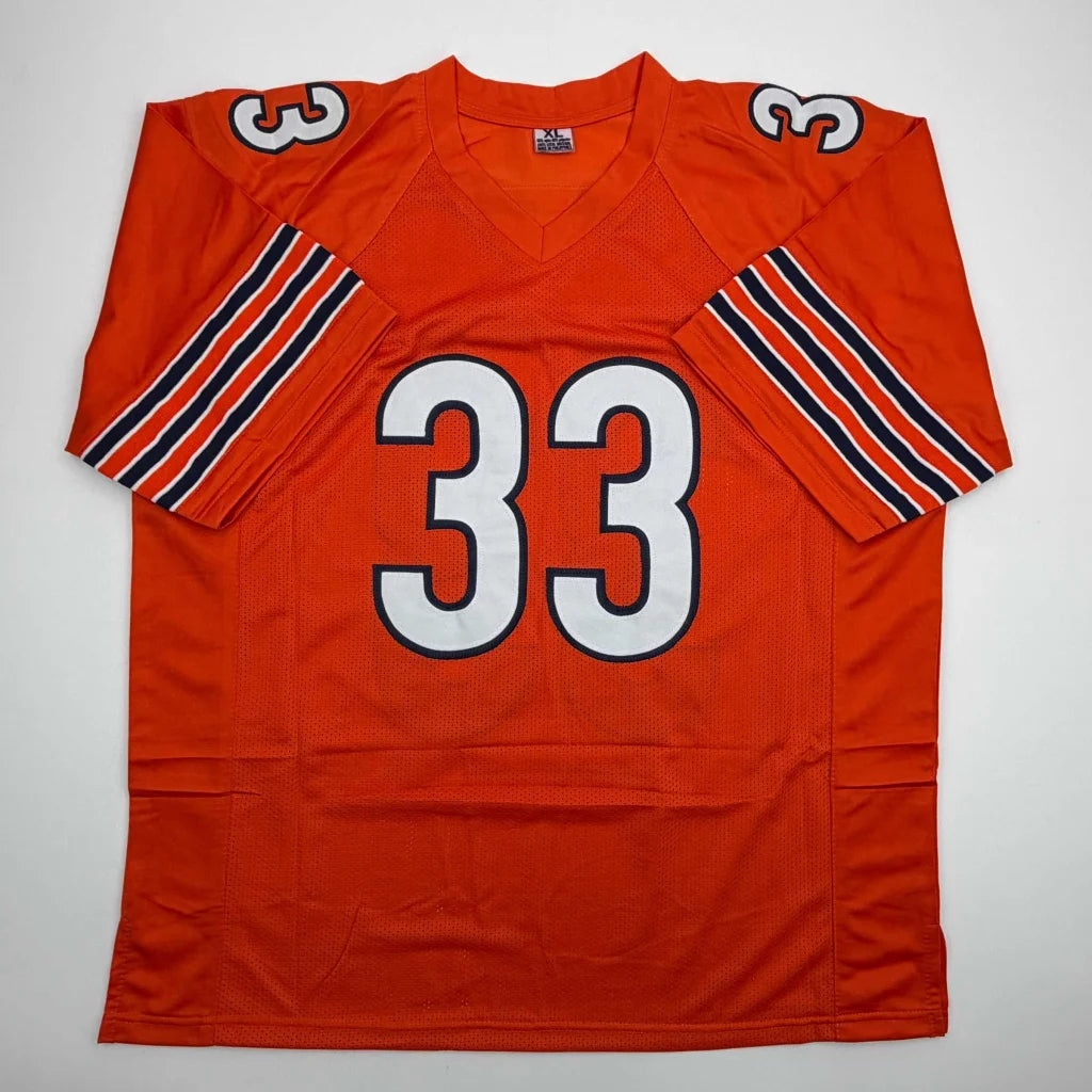 Autographed Charles Tillman Peanut Chicago Orange Football Jersey Beckett BAS COA | Authenticated Signed Sports Jersey | vintageantiquesgifts.com