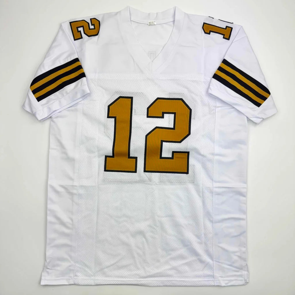 Autographed Chris Olave New Orleans White Color Rush Football Jersey Beckett BAS COA | Authenticated Signed Sports Jersey | vintageantiquesgifts.com