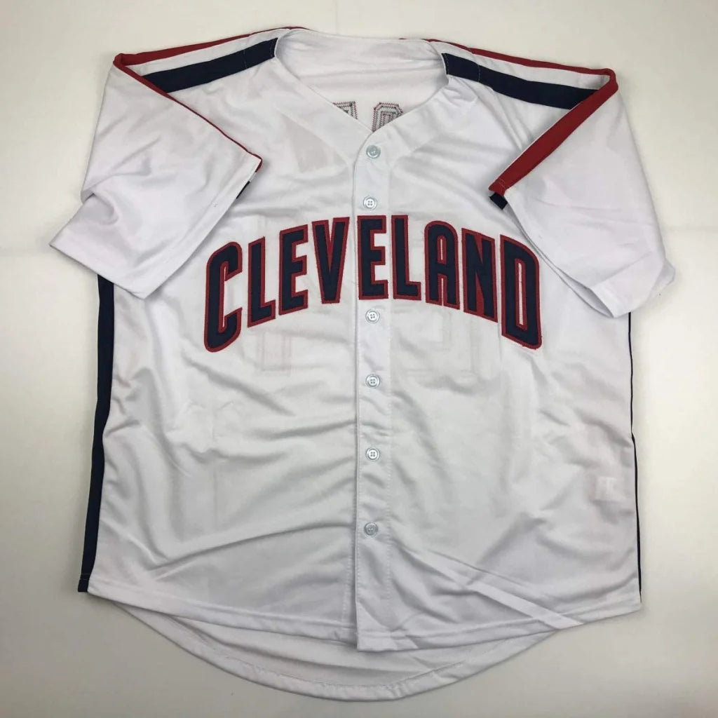 White Cleveland baseball jersey from Authentic DORN 24 custom jersey for professional sports league