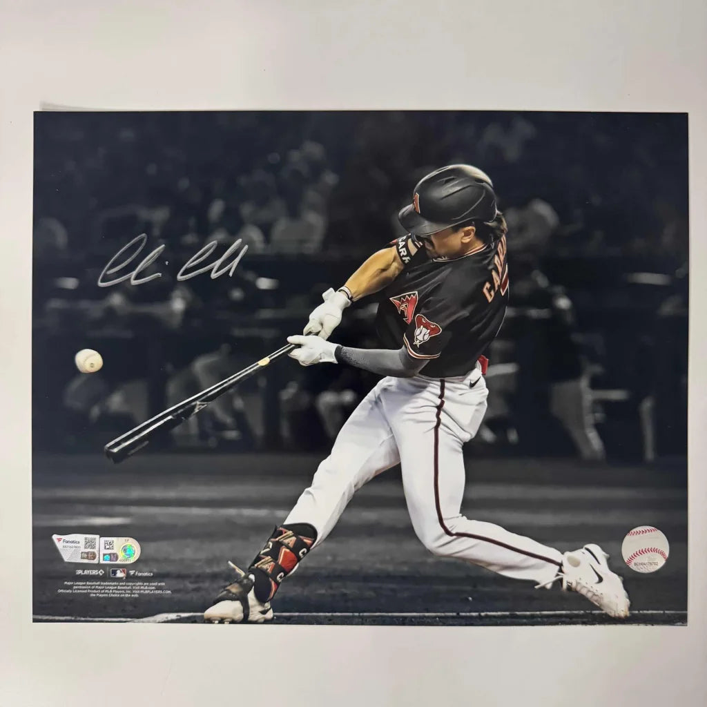 Autographed Corbin Carroll Arizona Diamondbacks 11x14 photo print with party authentication