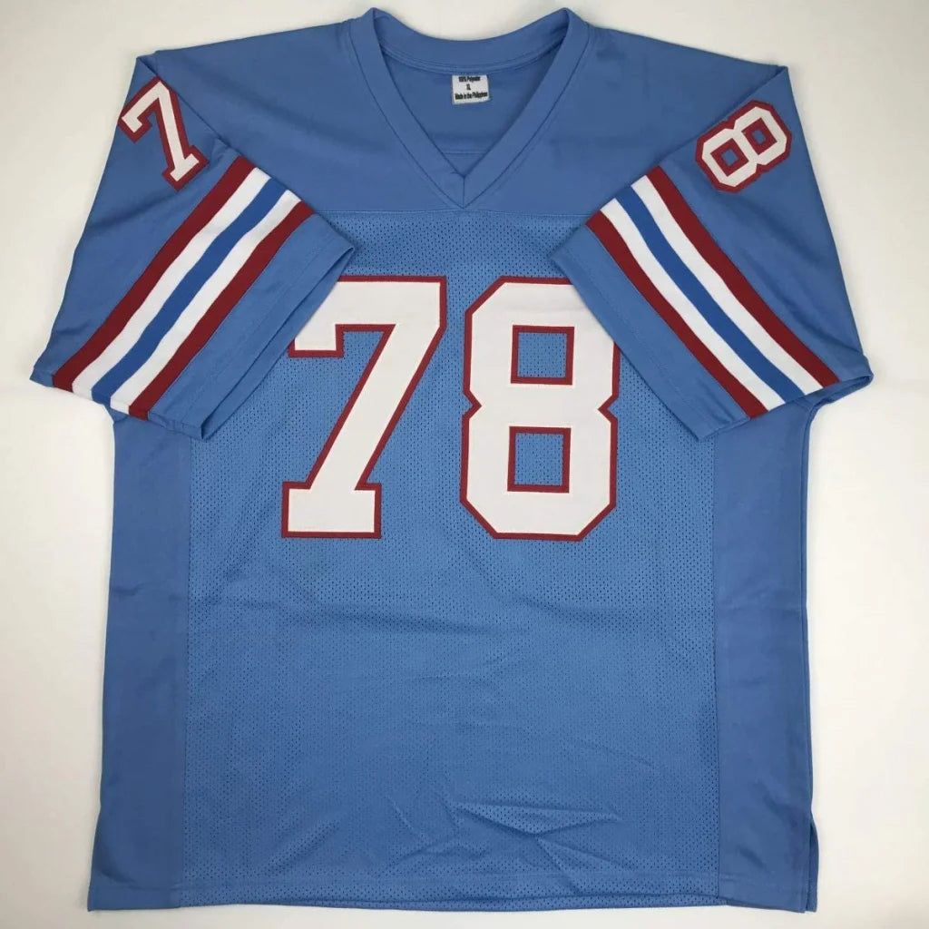 Light blue mesh custom jersey with white and red 78 front and 7 and 8 sleeves for professional sports league