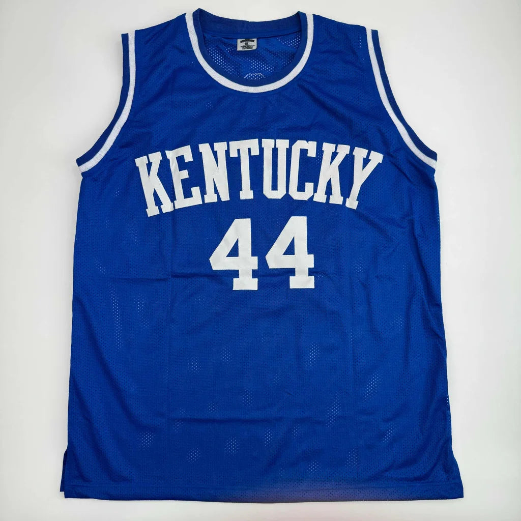 Autographed Dan Issel Kentucky Blue College Basketball Jersey JSA COA | Authenticated Signed Sports Jersey | vintageantiquesgifts.com