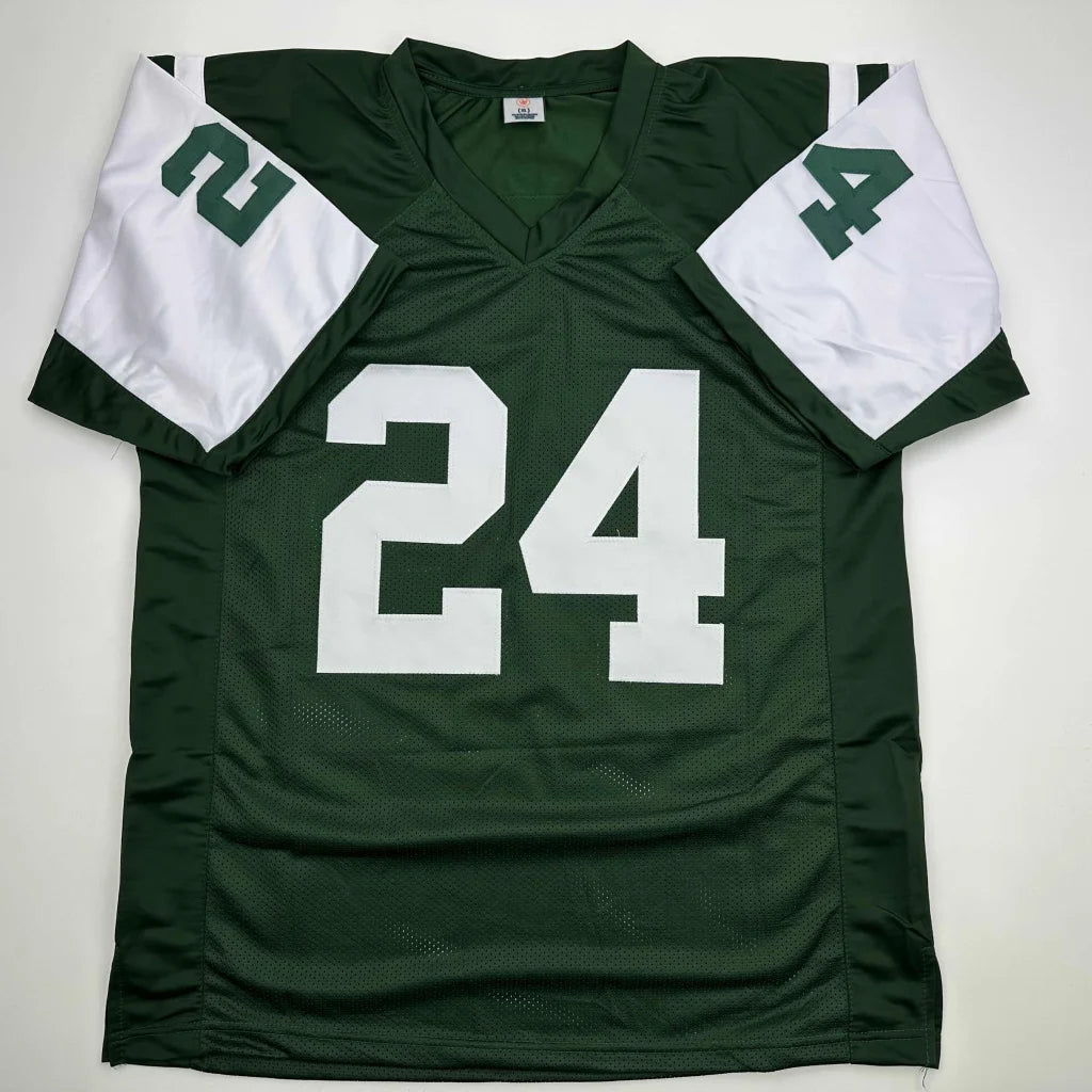 Autographed Darrelle Revis New York Green custom jersey with number 24