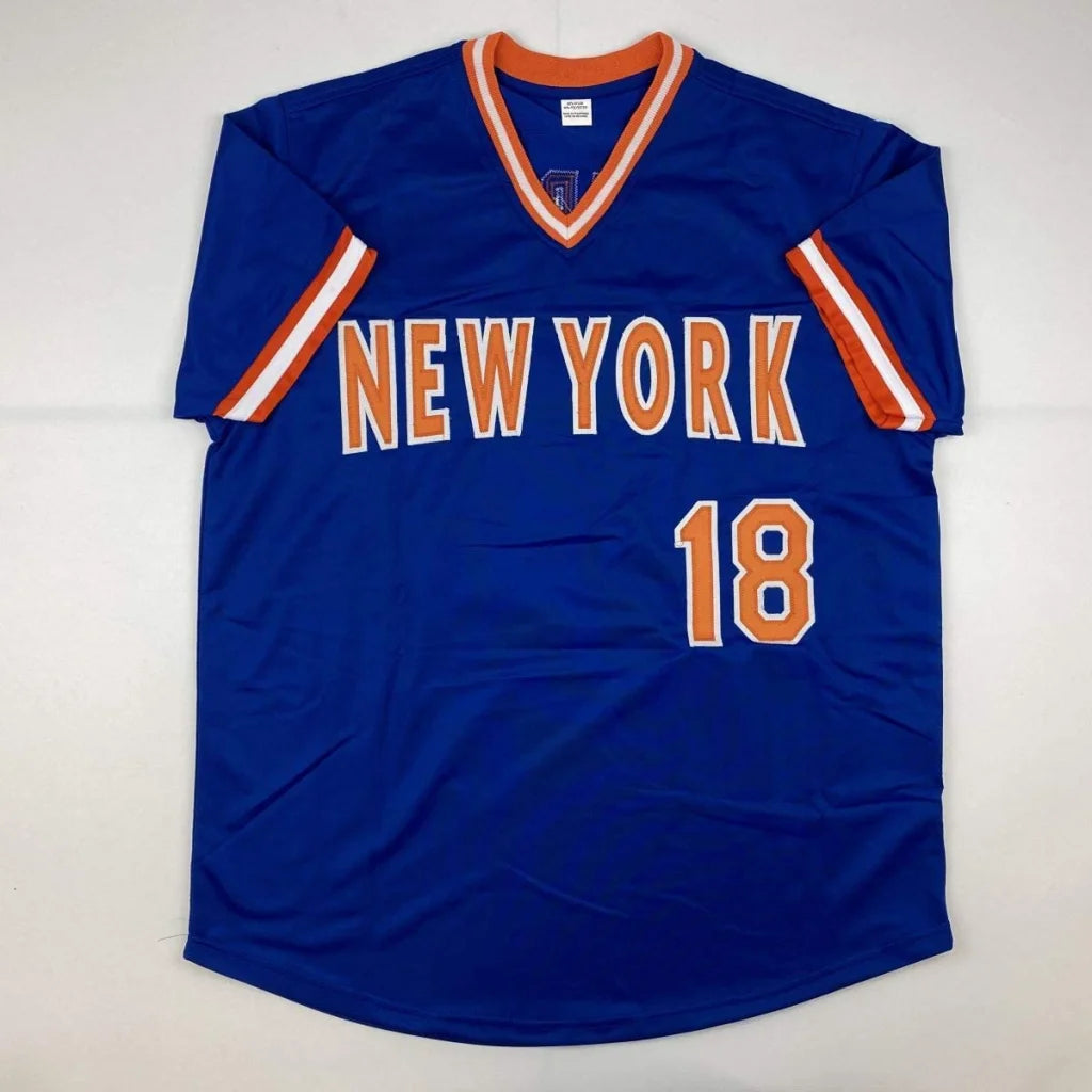 Autographed Darryl Strawberry New York Blue Baseball Jersey PSA/DNA COA | Authenticated Signed Sports Jersey | vintageantiquesgifts.com
