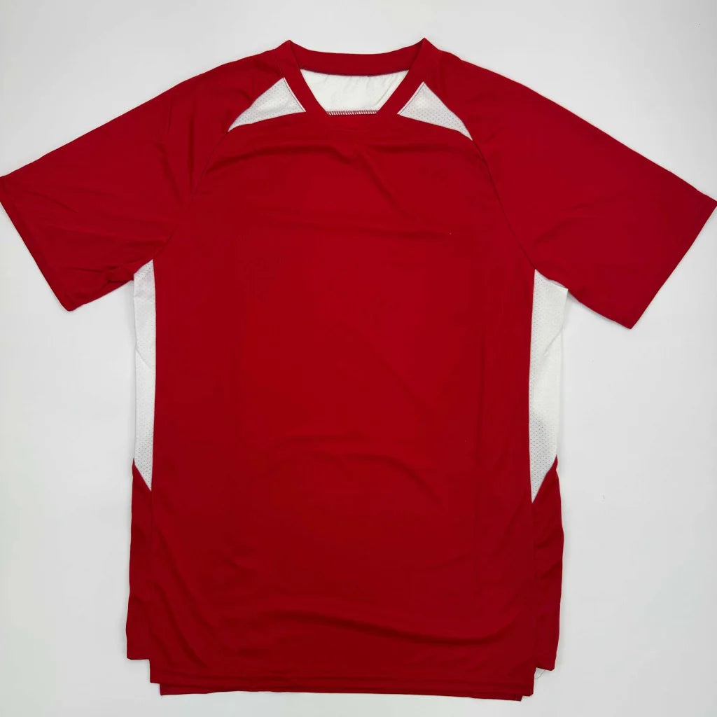 Red Darwin Nunez Liverpool sports league custom jersey with white side panels and shoulders