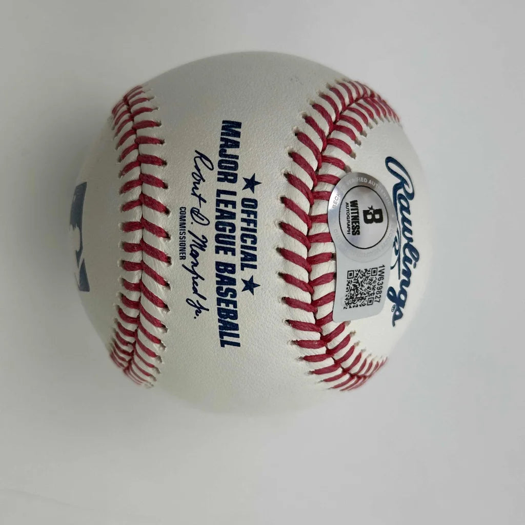 Autographed/Signed Derek Lee Rawlings Official Major League Baseball ROML Beckett BAS COA