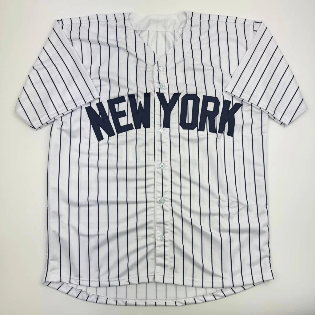 Autographed Devin Williams New York Pinstripe Baseball Jersey JSA COA | Authenticated Signed Sports Jersey | vintageantiquesgifts.com