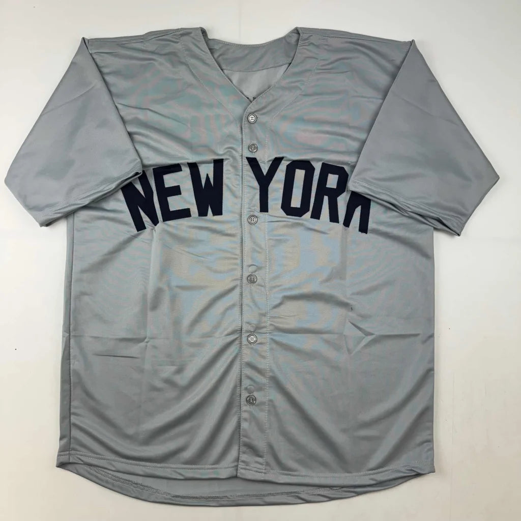 Autographed Don Mattingly gray New York custom jersey, professional sports league