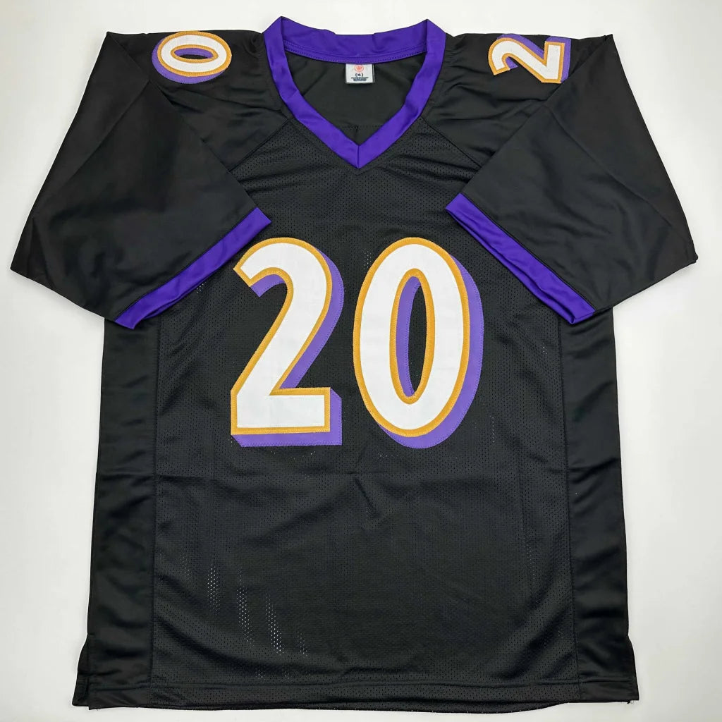Autographed Ed Reed Baltimore Black Football Jersey Beckett BAS COA | Authenticated Signed Sports Jersey | vintageantiquesgifts.com