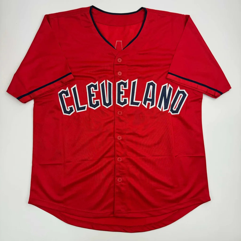 Autographed Emmanuel Clase Cleveland Red Baseball Jersey JSA COA | Authenticated Signed Sports Jersey | vintageantiquesgifts.com