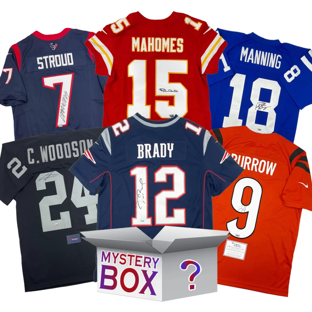 Autographed Fanatics Authentic Football Jersey Mystery Box with Fanatics COA | Hall of Fame Sports Memorabilia | vintageantiquesgifts.com