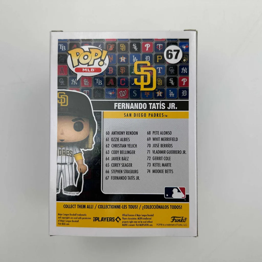 Autographed Fernando Tatis Jr. San Diego Padres #67 Funko Pop MLB Baseball Figurine Beckett BAS COA | Authenticated Signed Sports Collectible | vintageantiquesgifts.com