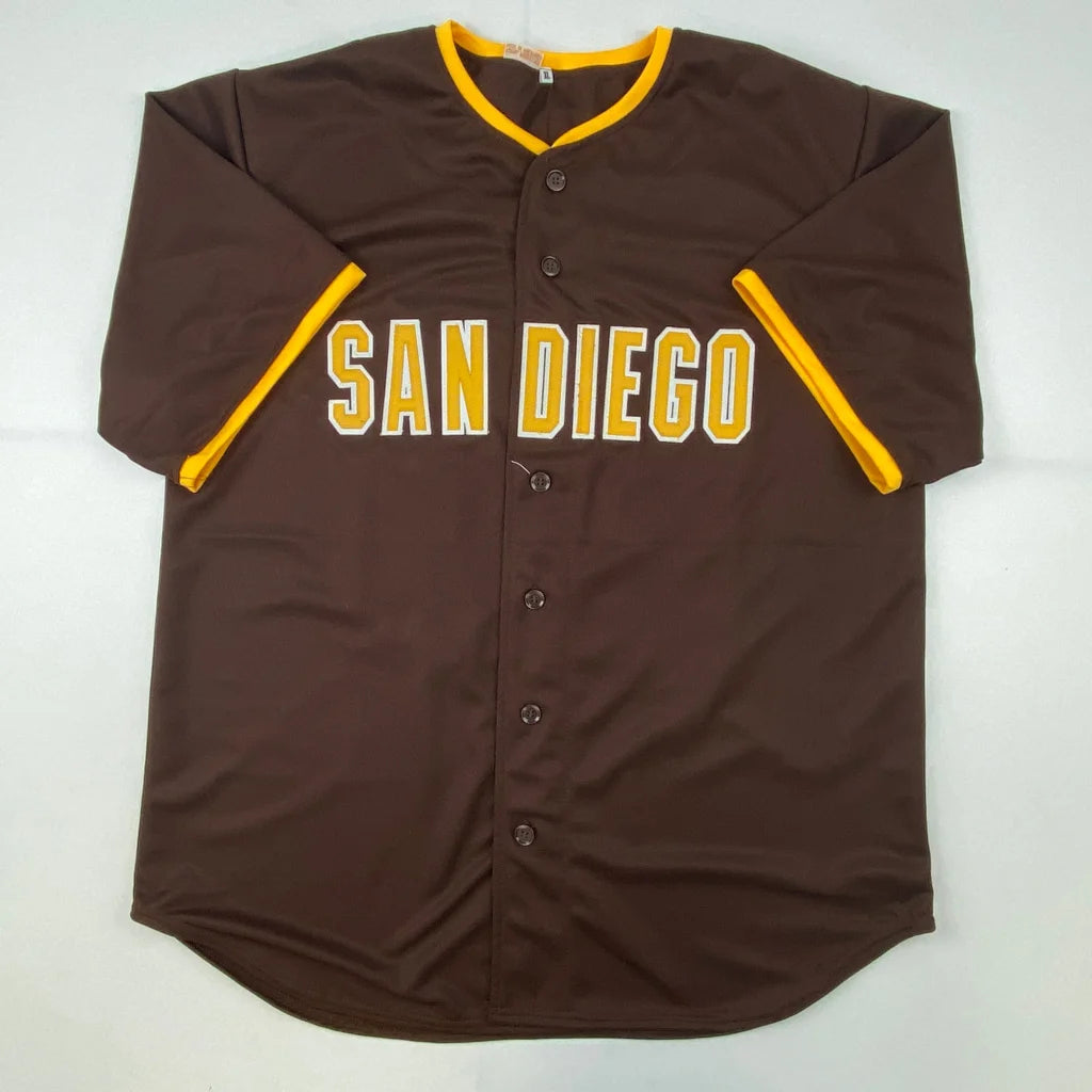 Autographed Fernando Tatis Jr. Slam Diego San Brown Baseball Jersey JSA COA | Authenticated Signed Sports Jersey | vintageantiquesgifts.com