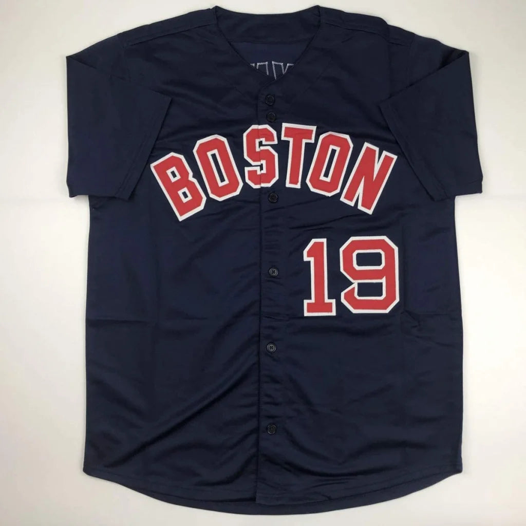 Autographed Fred Lynn Boston Blue Baseball Jersey JSA COA | Authenticated Signed Sports Jersey | vintageantiquesgifts.com