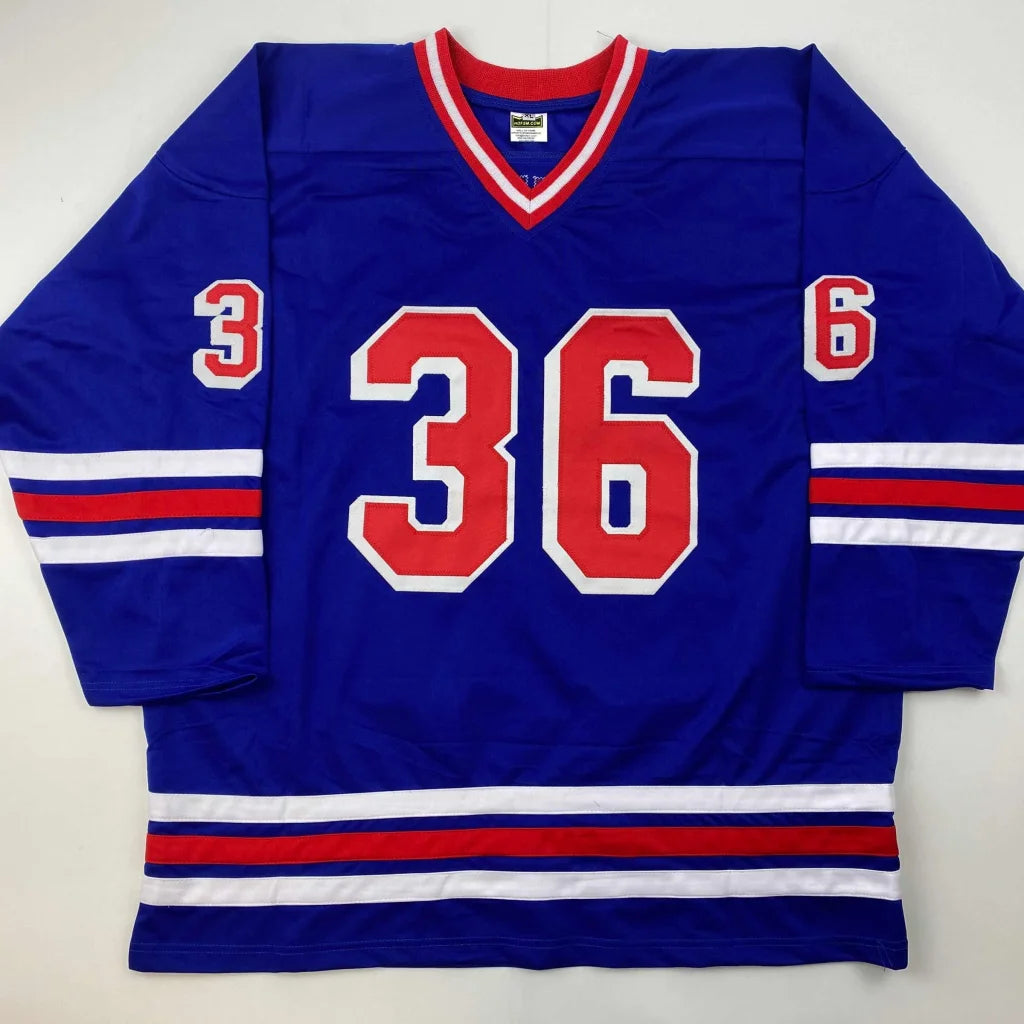 Autographed Glenn Anderson 94 SC Champs New York Blue Hockey Jersey JSA COA | Authenticated Signed Sports Jersey | vintageantiquesgifts.com
