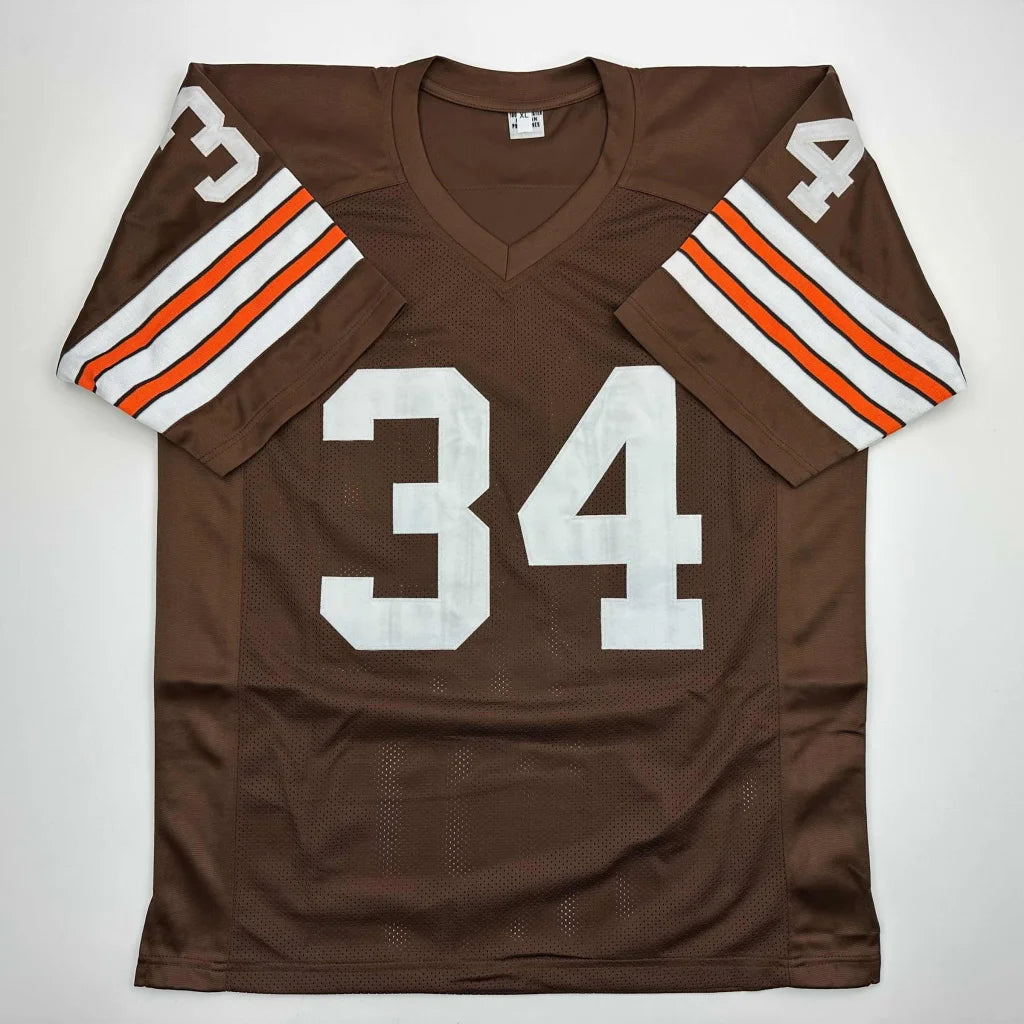 Autographed Greg Pruitt Cleveland Browns custom jersey with white 34
