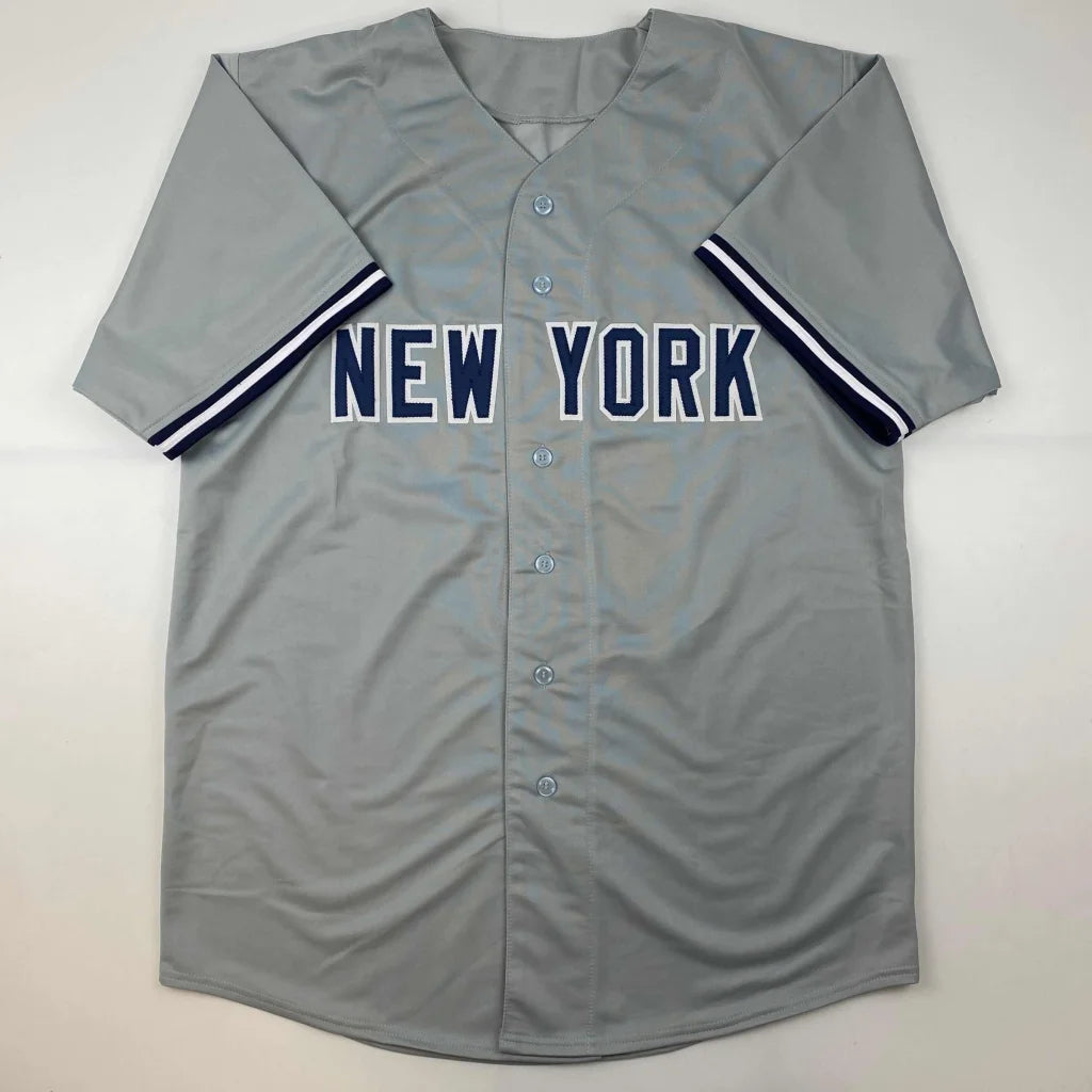 Autographed Hideki Matsui New York Grey Baseball Jersey Beckett BAS COA | Authenticated Signed Sports Jersey | vintageantiquesgifts.com