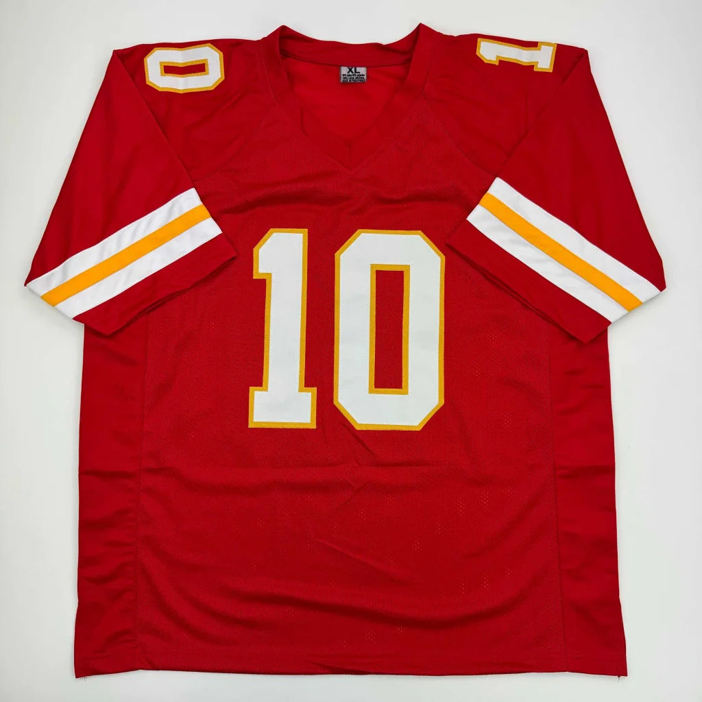 Autographed Isiah Pacheco Kansas City Red Football Jersey JSA COA | Authenticated Signed Sports Jersey | vintageantiquesgifts.com