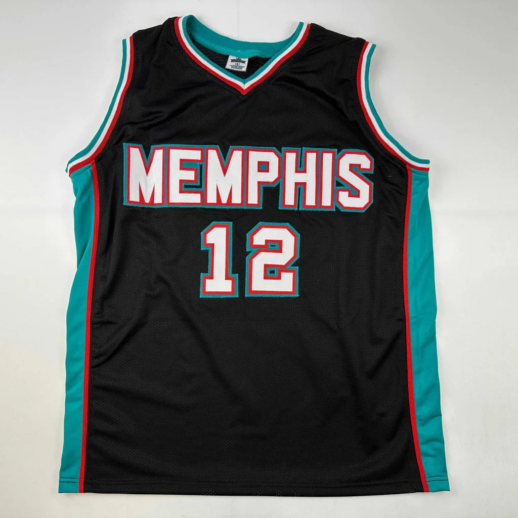 Autographed Ja Morant custom Memphis Grizzlies black jersey number 12