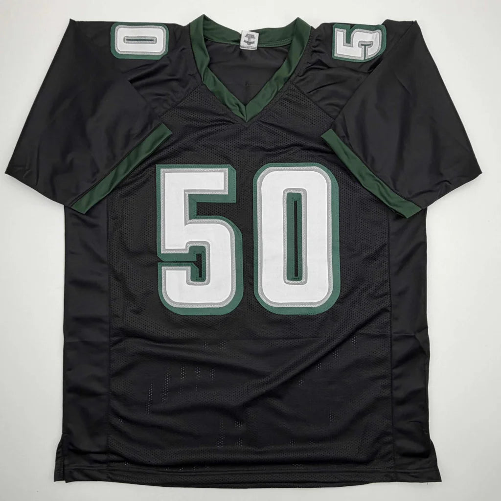 Autographed Jaelan Phillips Philadelphia Black Football Jersey PSA/DNA COA | Authenticated Signed Sports Jersey | vintageantiquesgifts.com