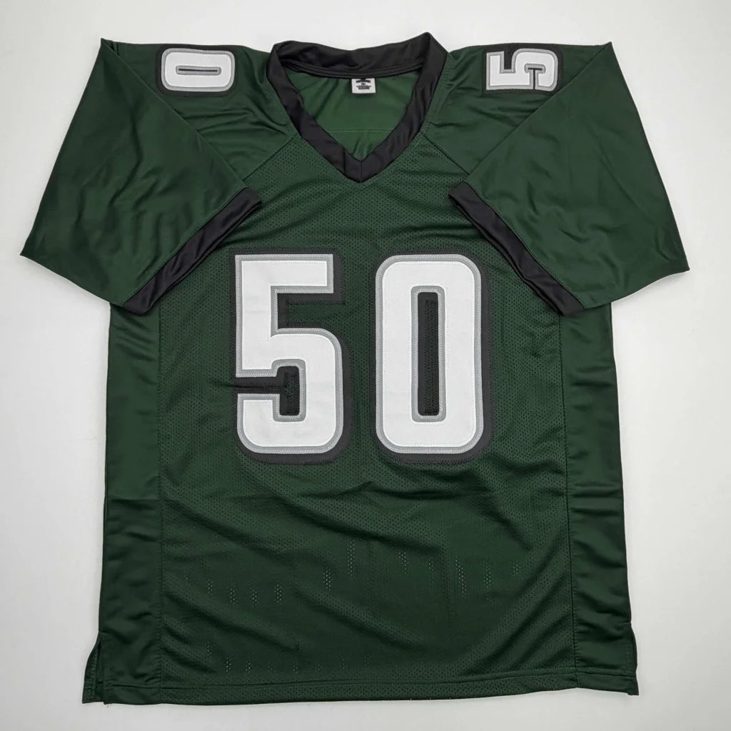 Autographed Jaelan Phillips Philadelphia Midnight Green Football Jersey PSA/DNA COA | Authenticated Signed Sports Jersey | vintageantiquesgifts.com