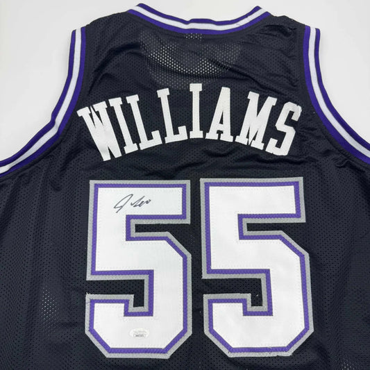 Black Jason Williams Sacramento custom jersey with 55 autograph and JSA COA
