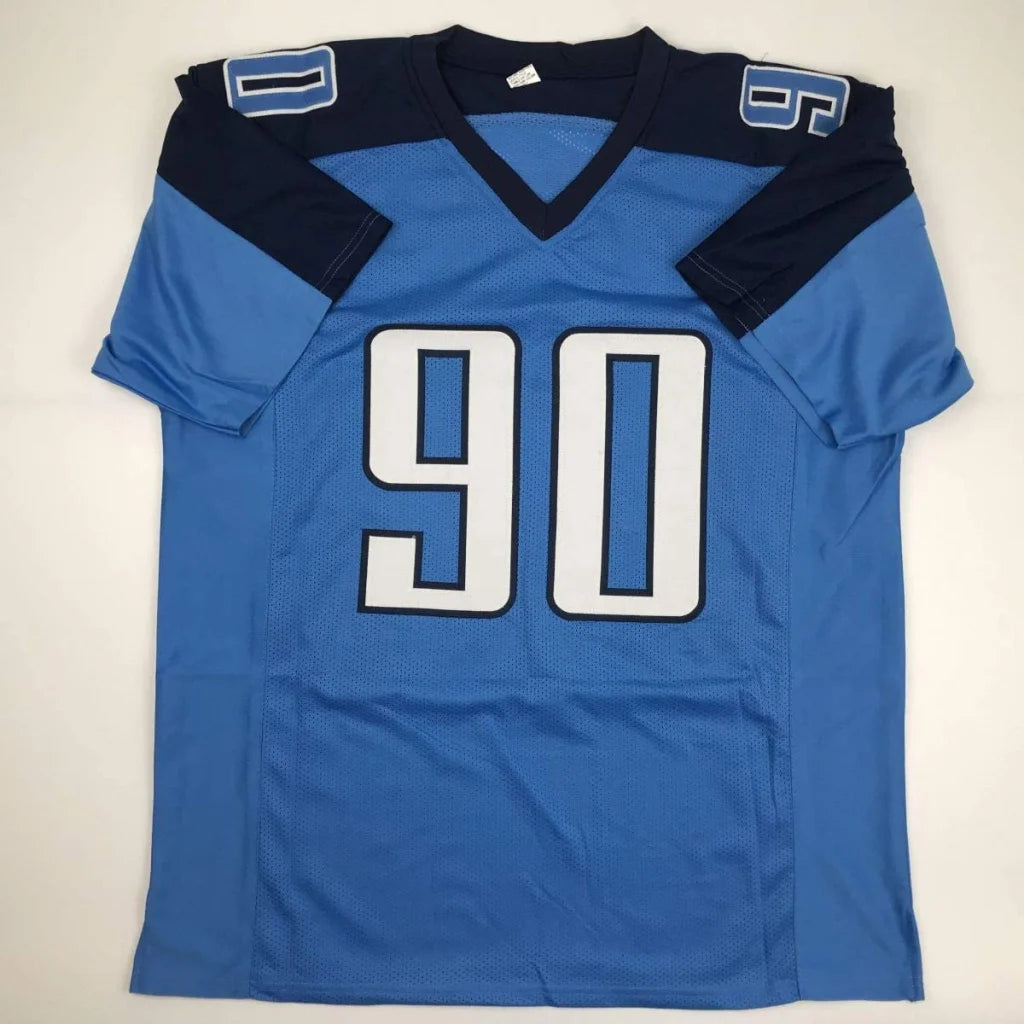 Light blue and navy KEARSE 90 custom jersey for professional sports league fans
